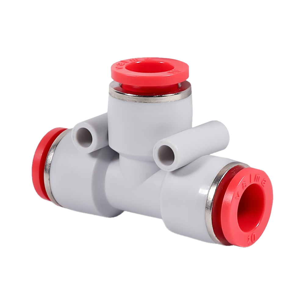 QP-UT-06-06 Фитинг тройник T-образный, 6мм x 6мм x 6мм