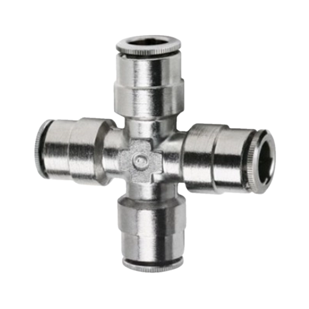 EMZA10-A Фитинг цанговый крестообразный латунь 10мм